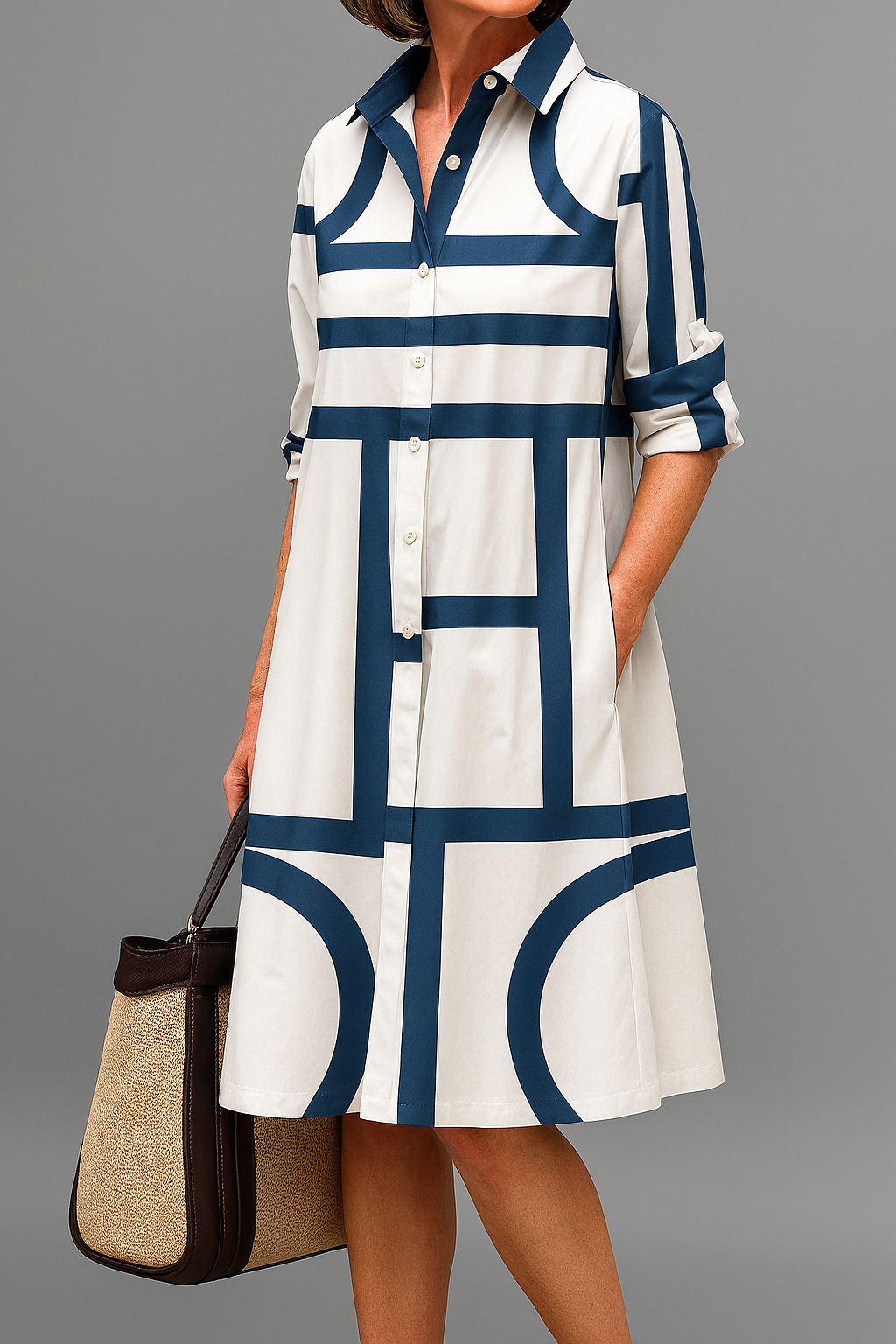 Julia Elegant Midi Dress for Effortless Style