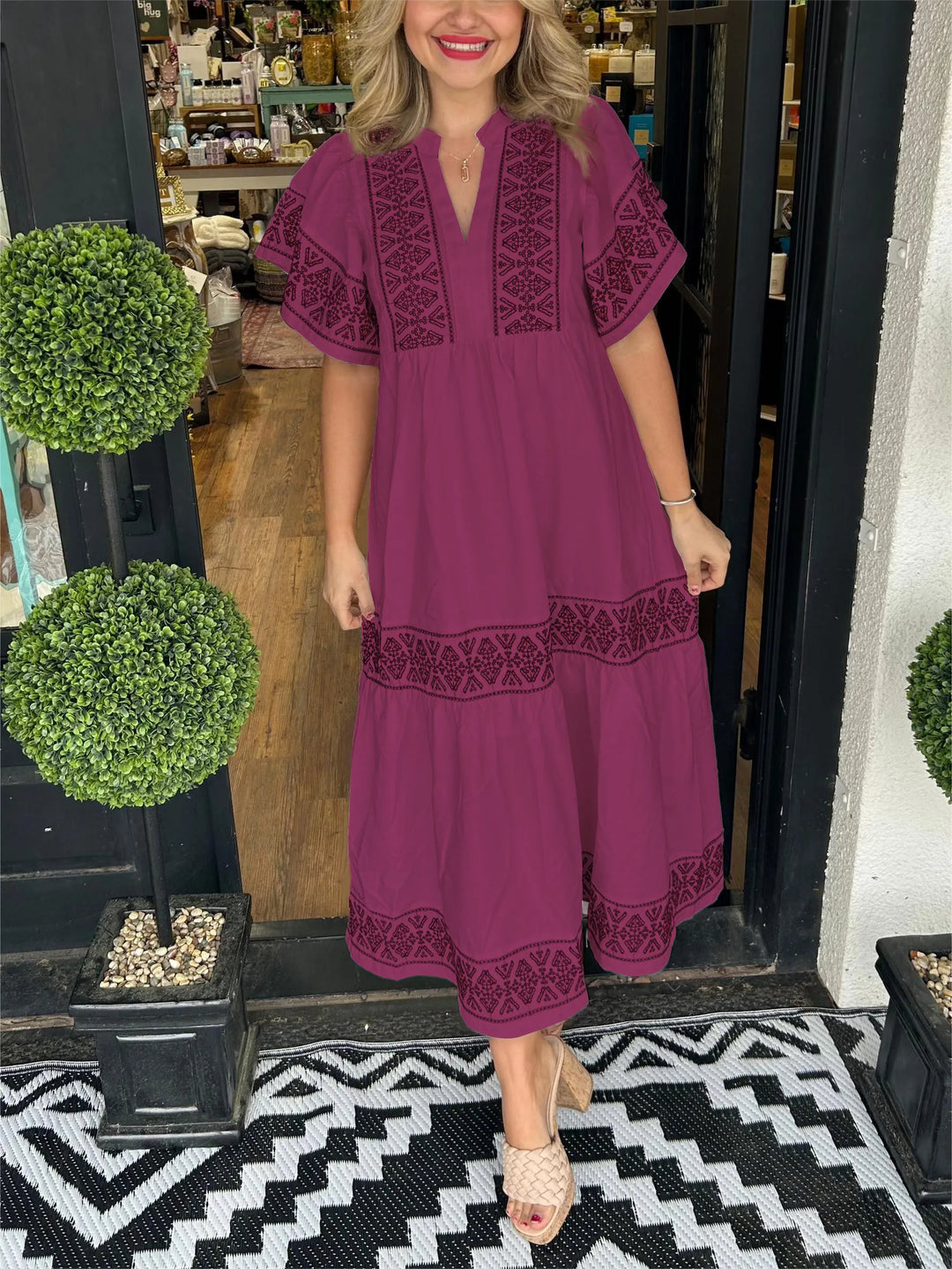 Nancy Dress Boho Maxi Dress