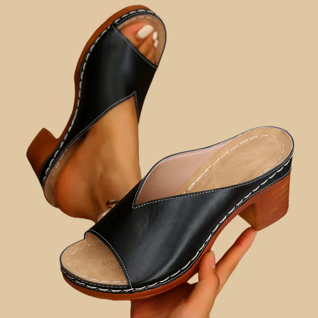 Sorina Orthopedic Thick Heel Sandal