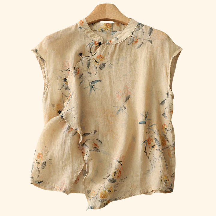 AMANDA LINEN TOP
