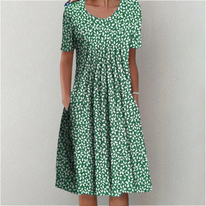 Sofia Stylish and Casual Floral Dress with Pockets