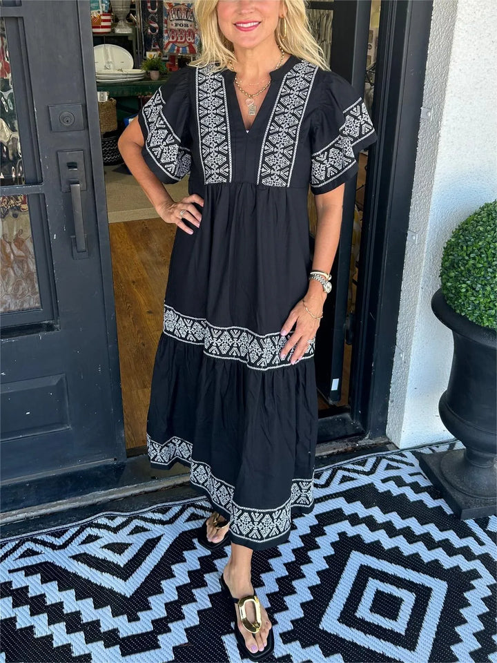 Nancy Dress Boho Maxi Dress
