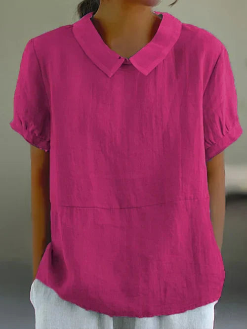 Amalie Relaxed Fit Collared Blouse