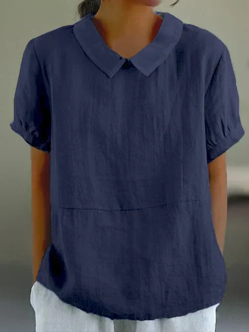 Amalie Relaxed Fit Collared Blouse