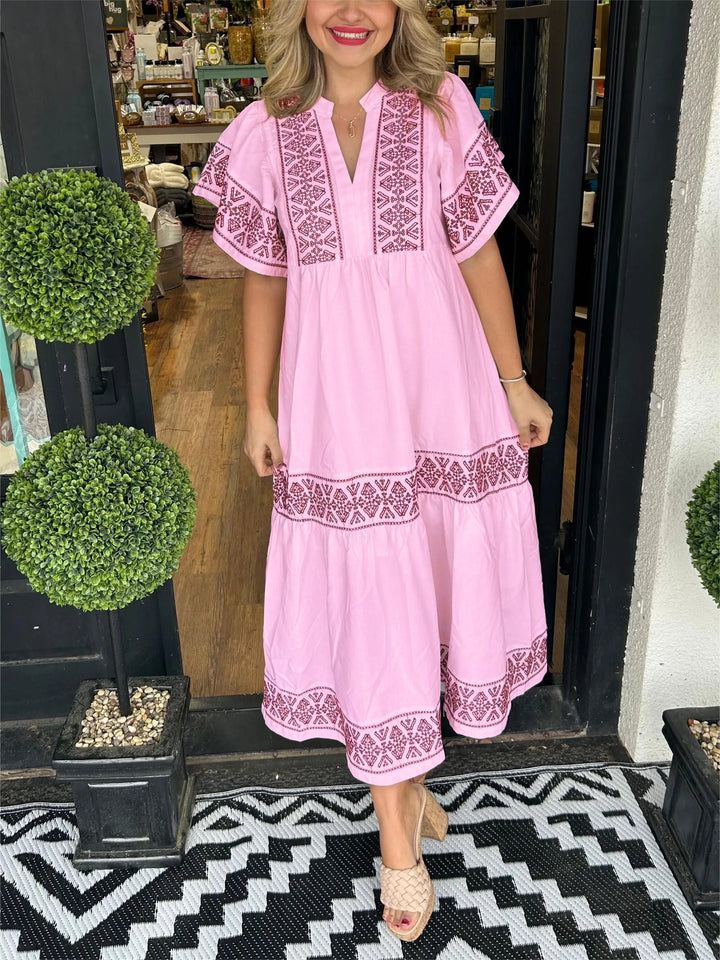 Nancy Dress Boho Maxi Dress
