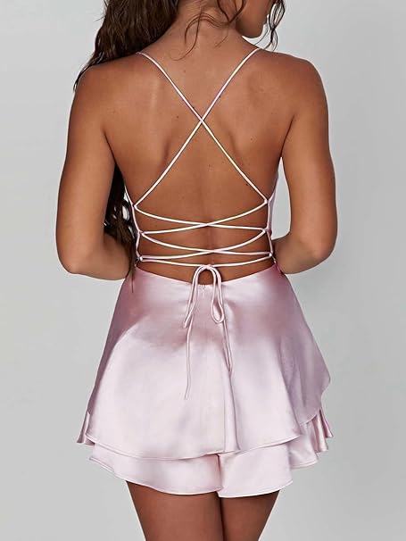 Sherry Backless satin dress