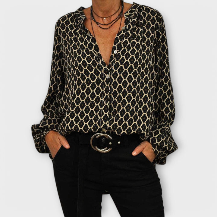 Elegance Flow V-Neck Blouse