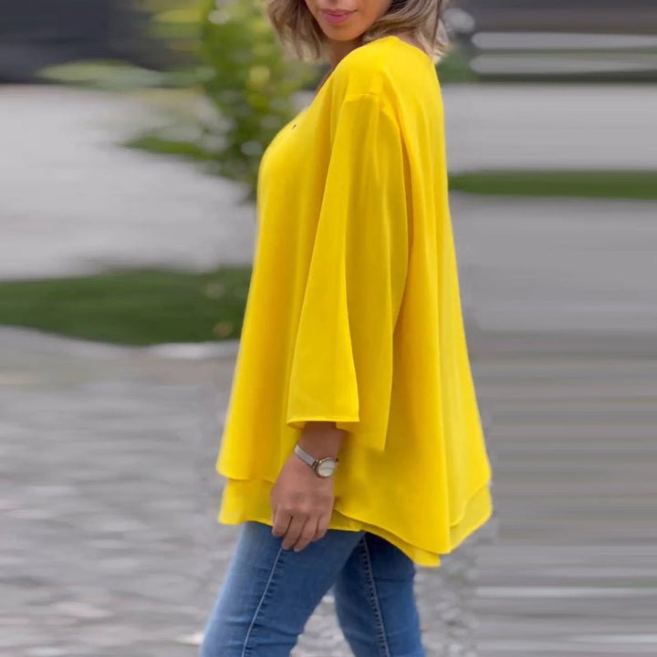 Lorelai Chiffon Zipper Blouse
