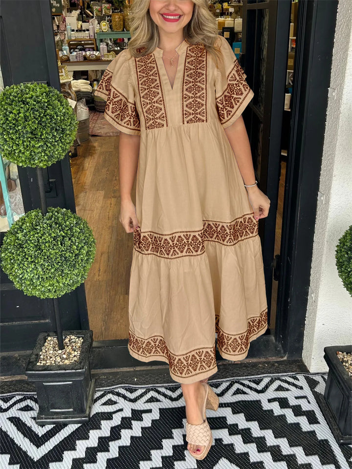 Nancy Dress Boho Maxi Dress