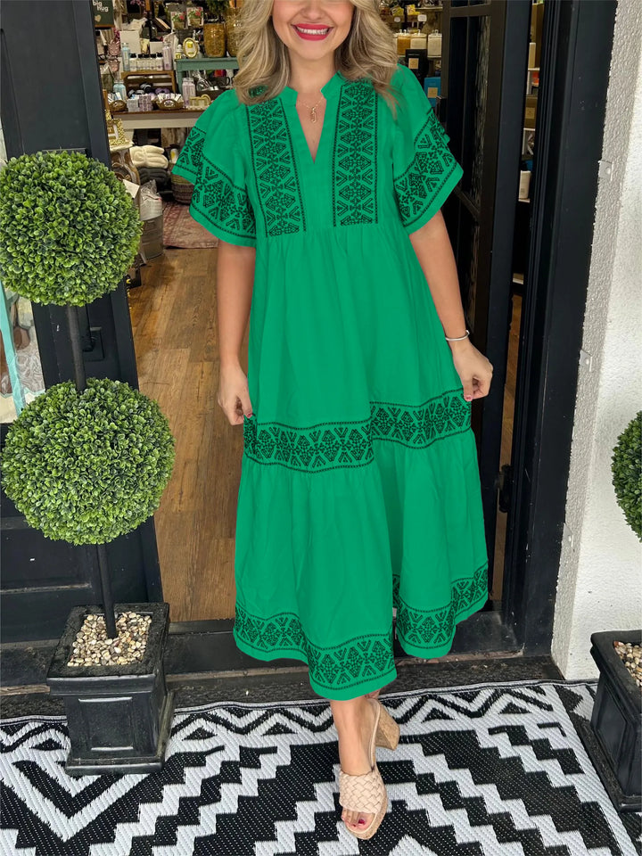 Nancy Dress Boho Maxi Dress