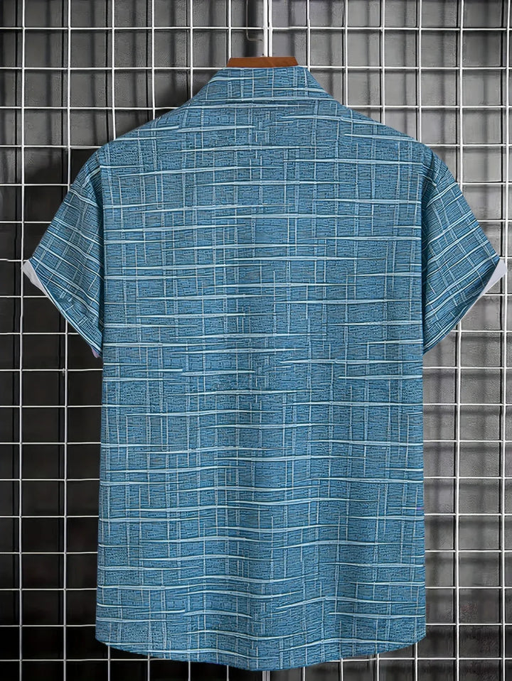 Haroyan Stylish Plaid Stripe Pattern Shirt