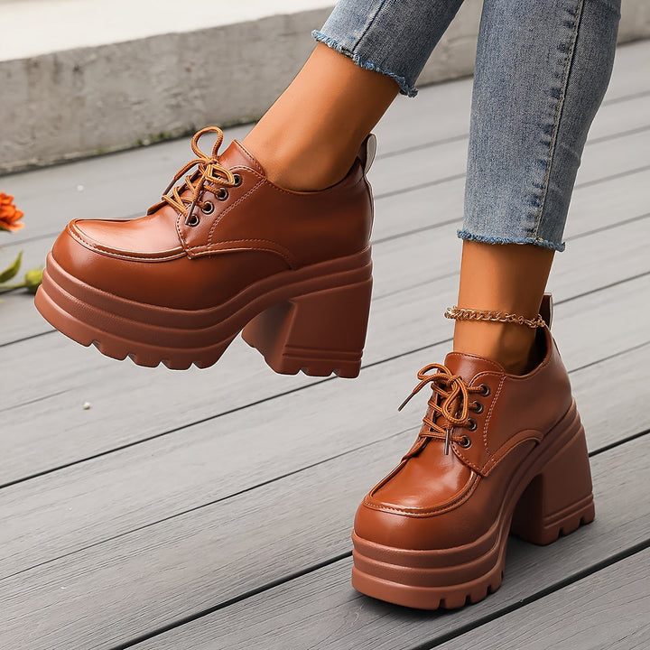 Beatrice Chunky Lace-Up Platforms