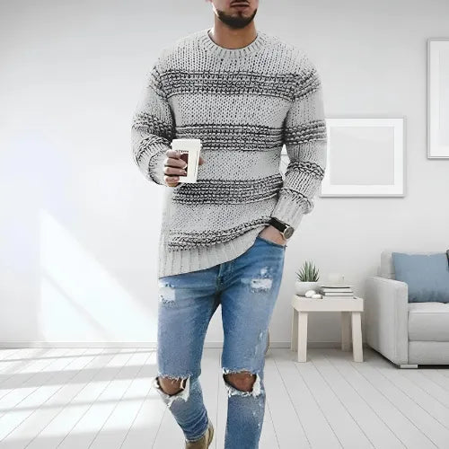 Darien Striped Chunky Knit Sweater