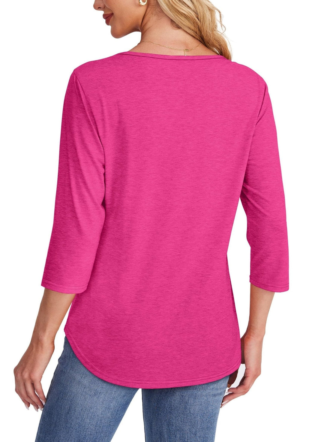 Mona Pleated 3/4 Sleeve Top