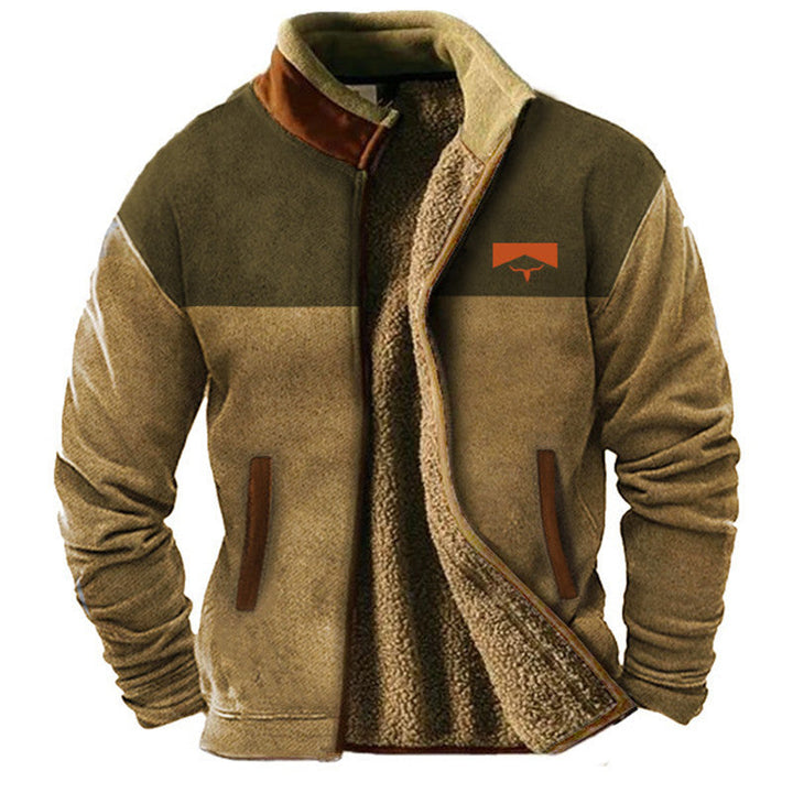 Savrani Men's casual fleece jacket