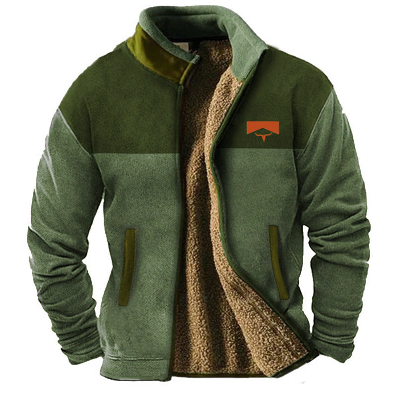 Savrani Men's casual fleece jacket