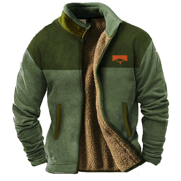 Savrani Men's casual fleece jacket