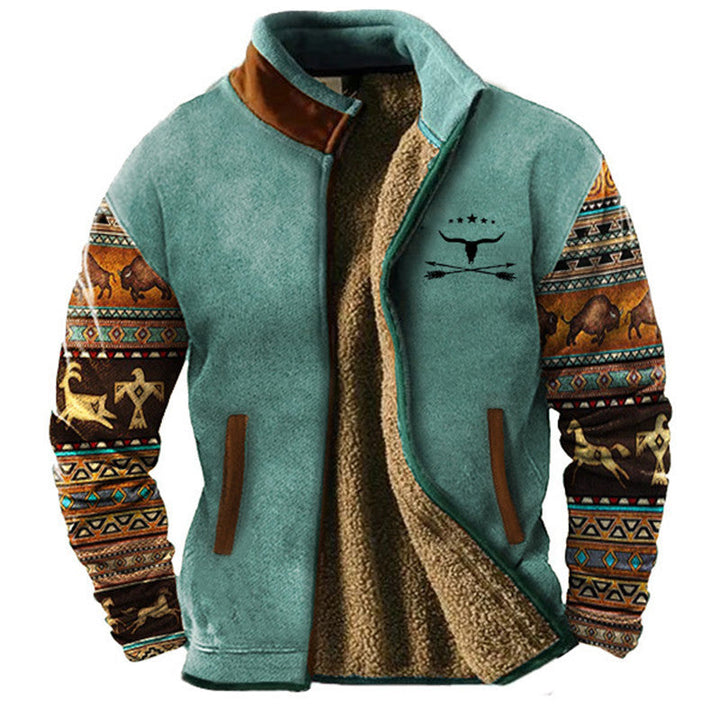 Savrani Men's casual fleece jacket
