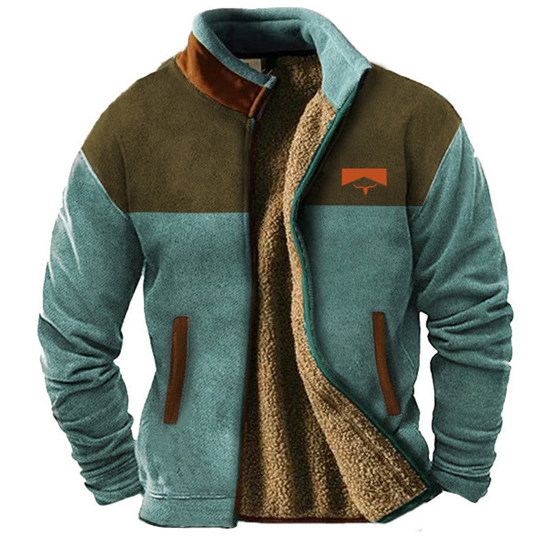 Savrani Men's casual fleece jacket