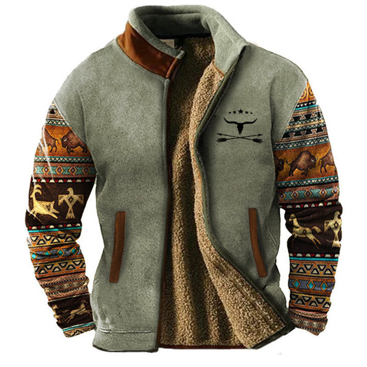 Savrani Men's casual fleece jacket