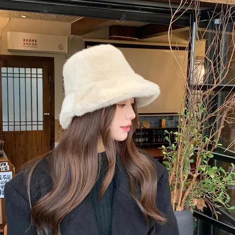 Blush Cloud Faux Fur Hat