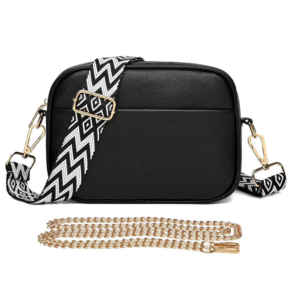 Zara Refined Leather Shoulder Bag