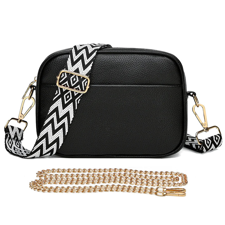 Zara Refined Leather Shoulder Bag