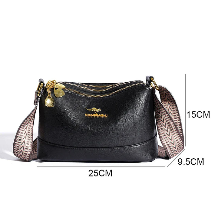 Addison Refined Leather Shoulder Bag
