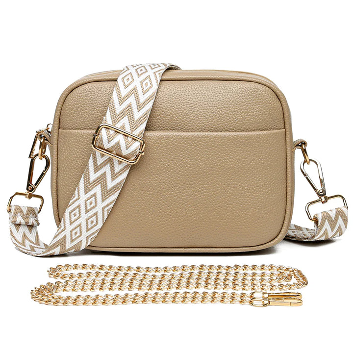 Zara Refined Leather Shoulder Bag