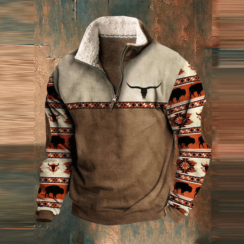 Dakota Graphic Zip-Up Sweatshirt