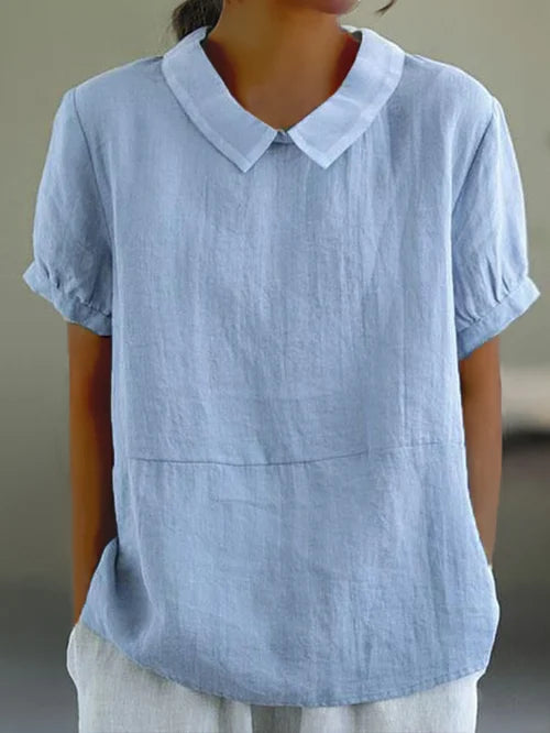 Amalie Relaxed Fit Collared Blouse