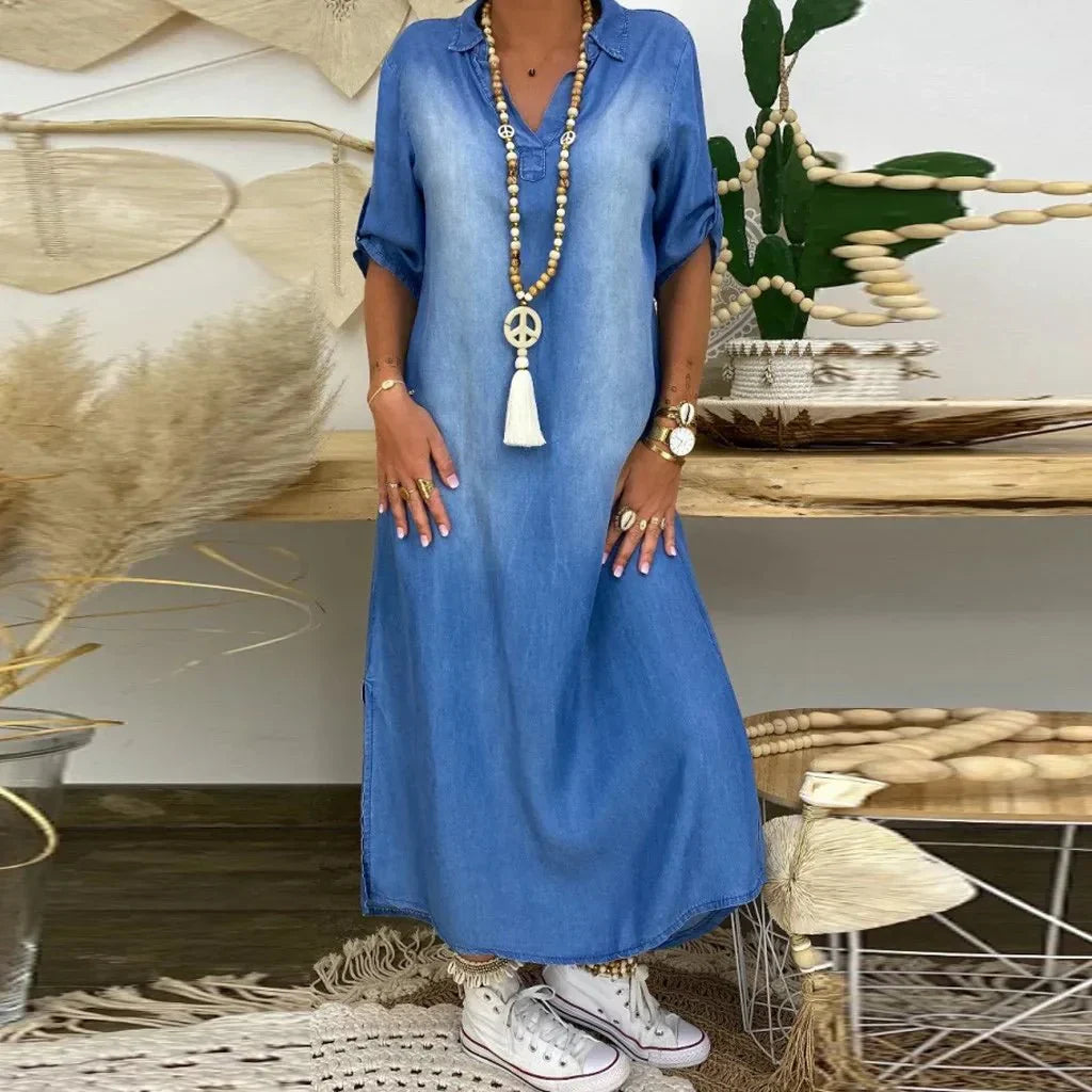 Gloria Comfortable Denim Dress