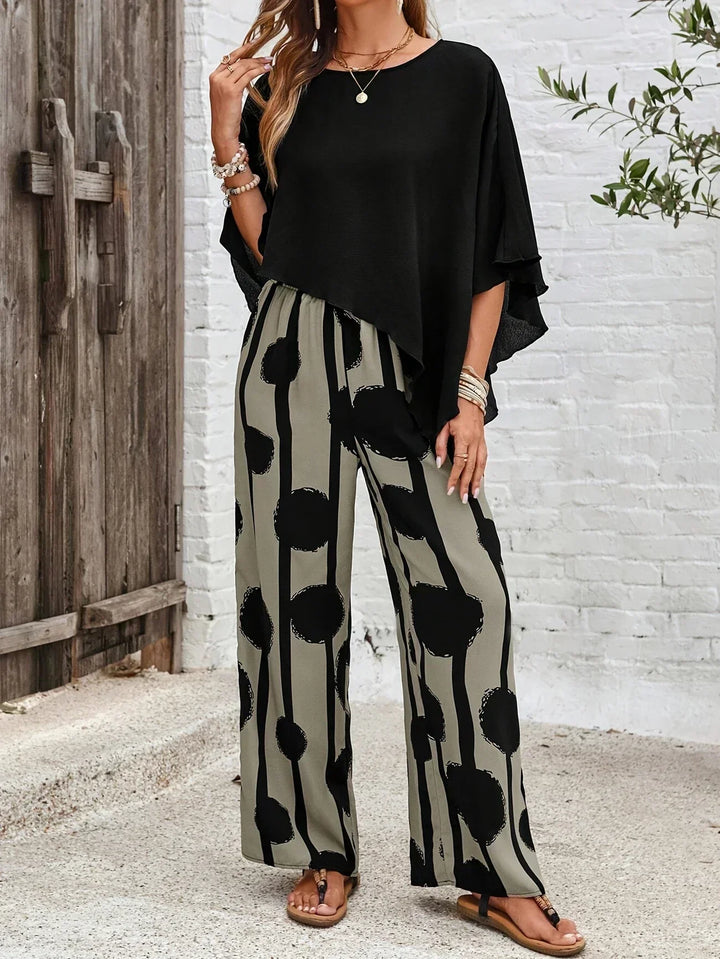 Cleope Comfortable Elastic Waist Two-Piece Set
