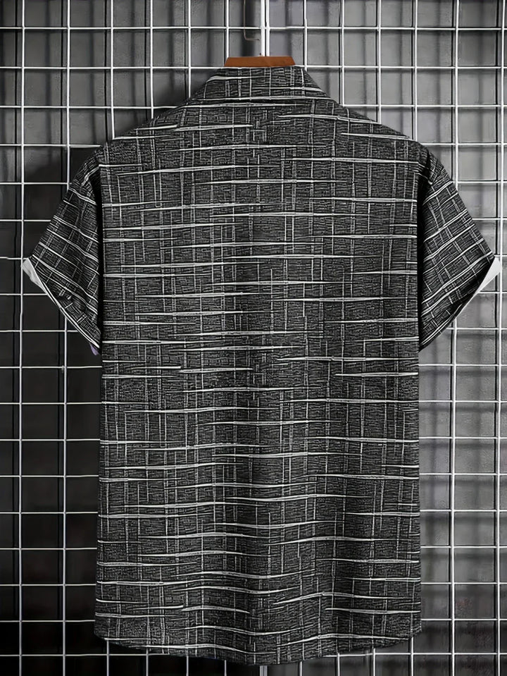 Haroyan Stylish Plaid Stripe Pattern Shirt