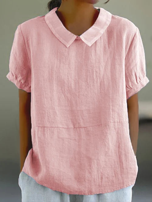 Amalie Relaxed Fit Collared Blouse