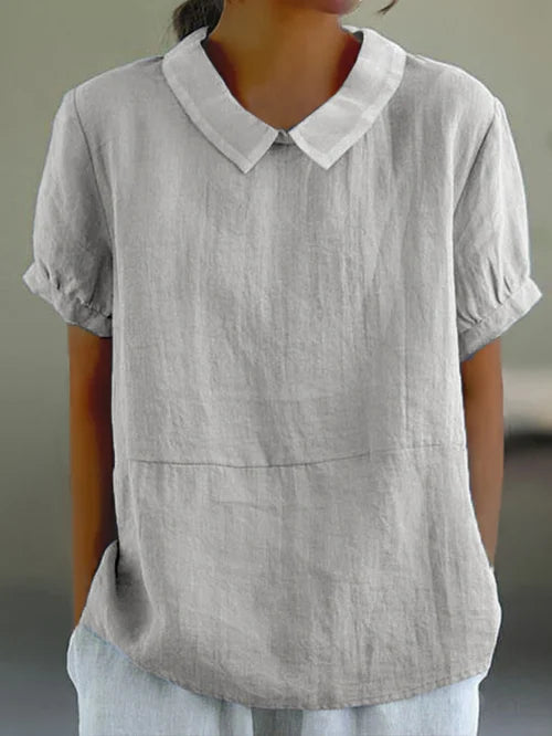 Amalie Relaxed Fit Collared Blouse