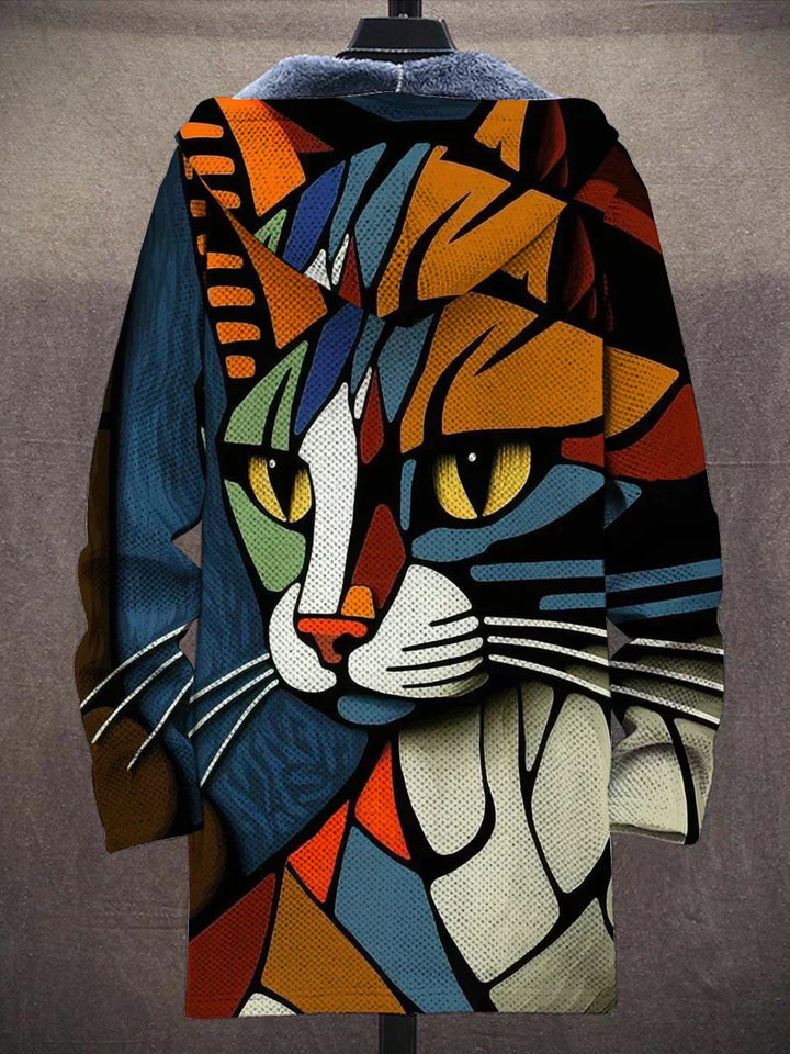 Rhys Hooded Jacket with Artistic Print