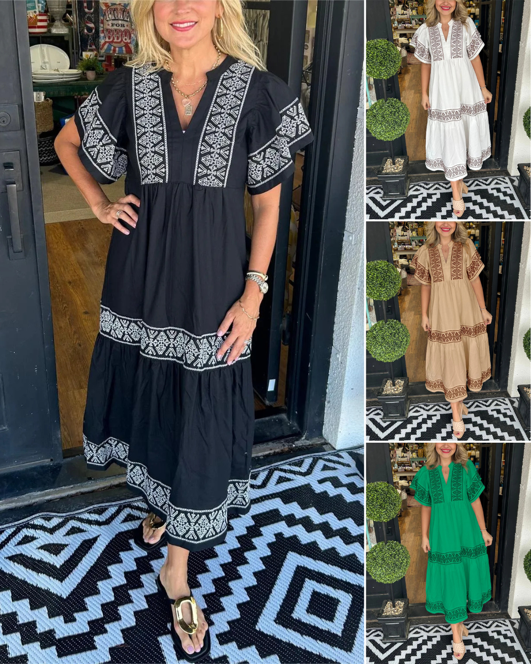 Nancy Dress Boho Maxi Dress