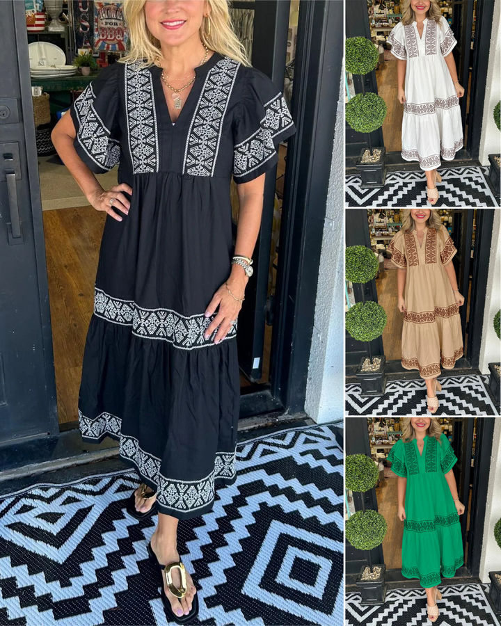 Nancy Dress Boho Maxi Dress