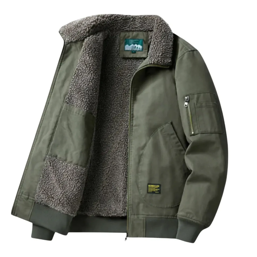 Jan Sherpa-Lined Bomber Jacket