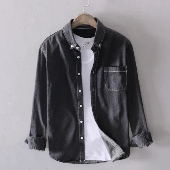 Men's Premium Denim Button Up