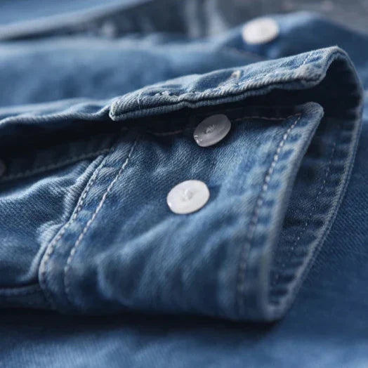 Men's Premium Denim Button Up
