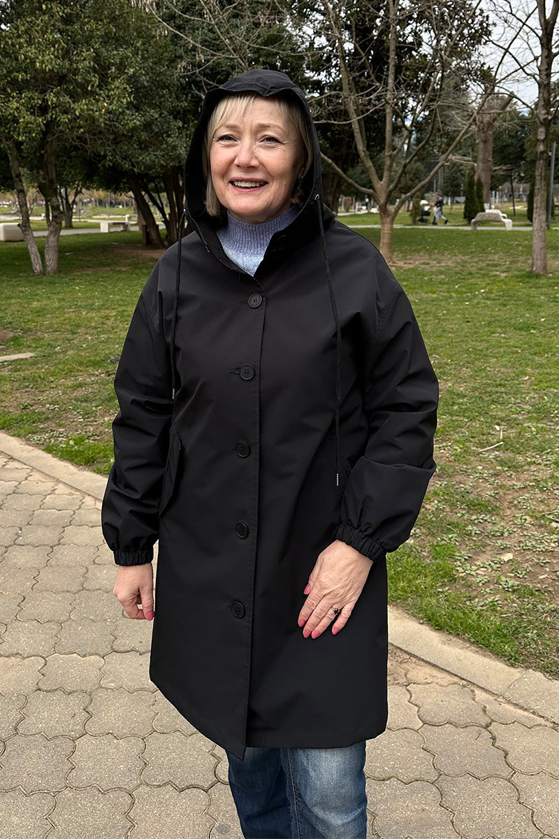 Leanne Water-Resistant Oversized Hooded Jacket