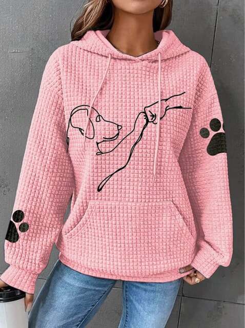Betsy Paw Print Waffle Hoodie