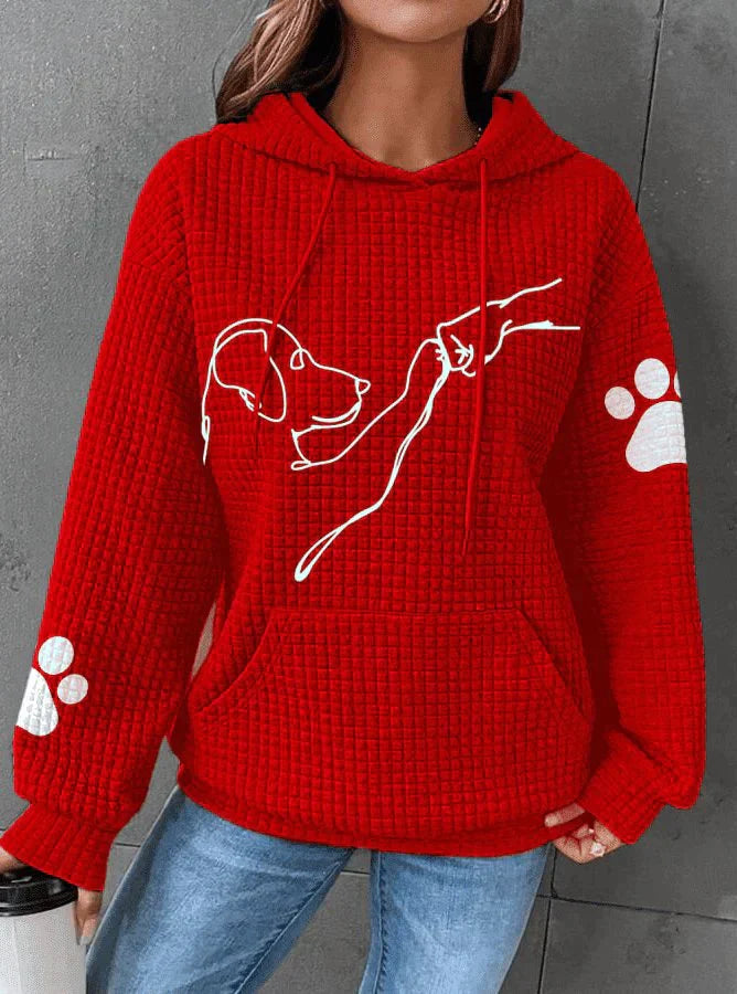Betsy Paw Print Waffle Hoodie