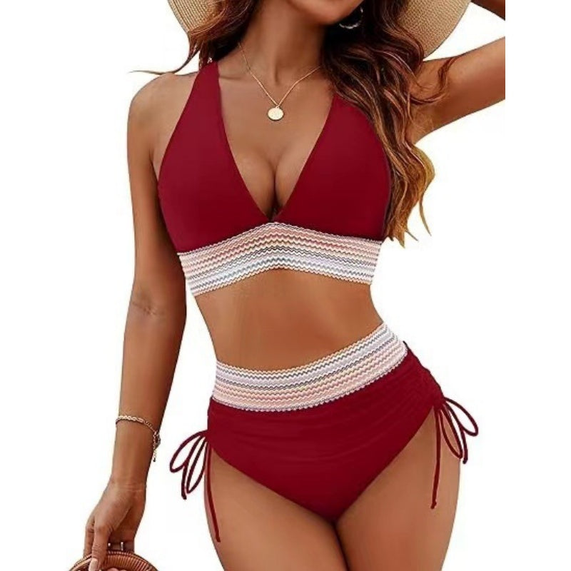 Patchwork bikini 2-piece set