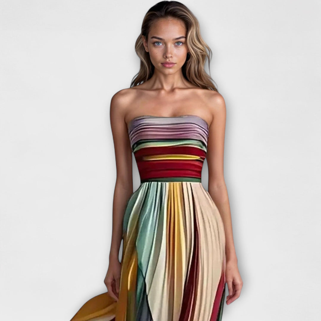 Flora Colourful Sleeveless Dress
